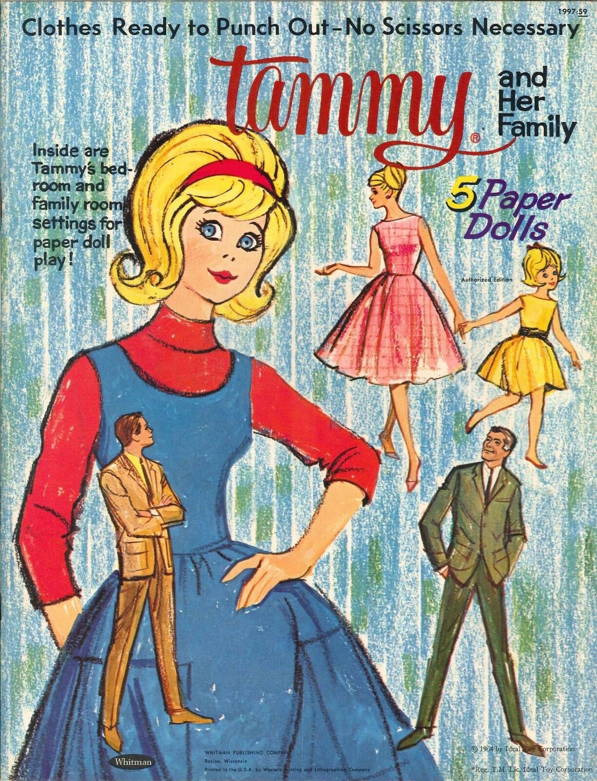 Printable Pdf, Vintage Paper Dolls Tammy and Her Family C