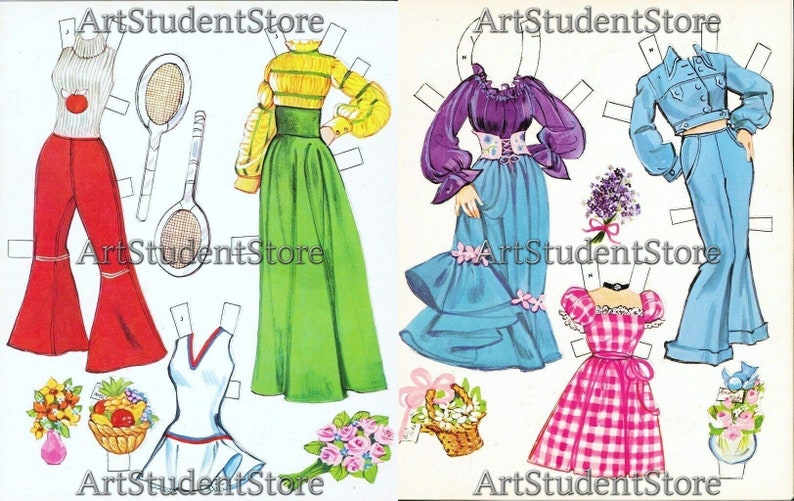 Digital Printable Printable Vintage Paper Dolls the Candy - Etsy