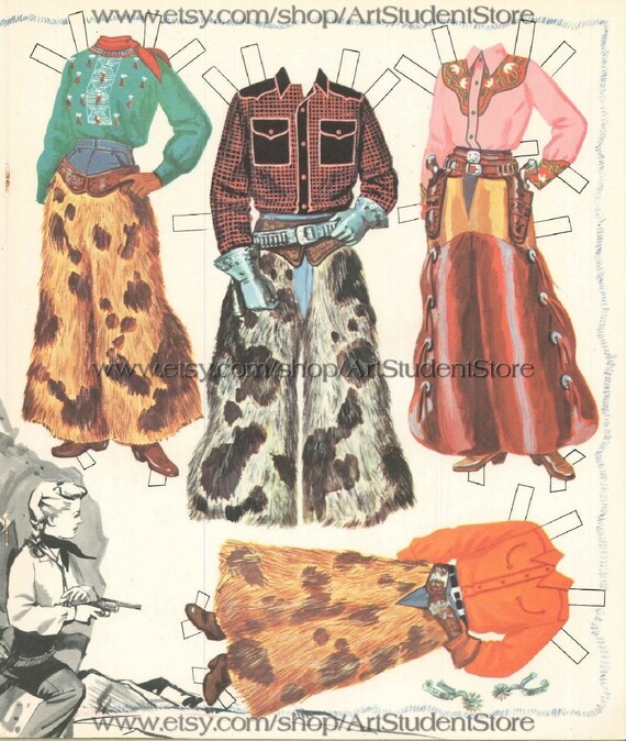 Vintage Paper Dolls,pdf Download,annie Oakley 1955 - Etsy