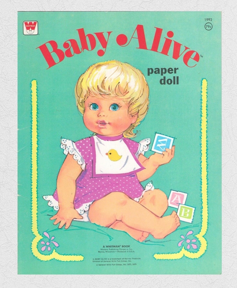 Pdf Printable Digital Vintage Paper Dolls Baby Alive - Etsy