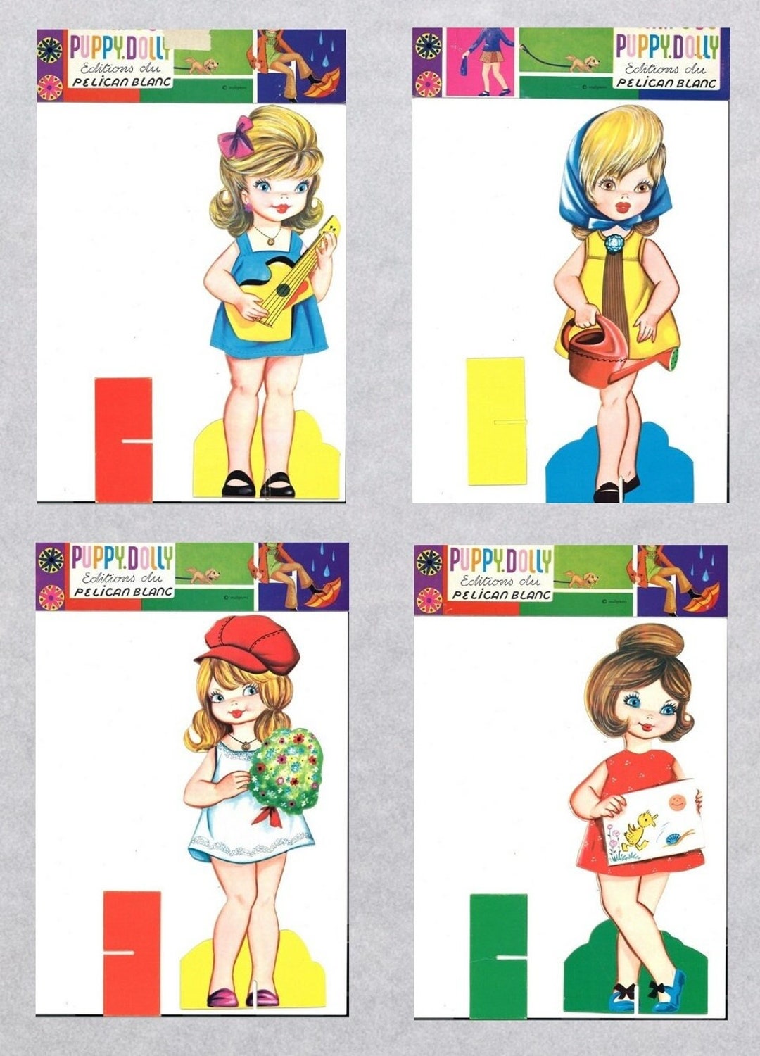 Pdf Printable Digital, Set Vintage Paper Dolls French Mod - Etsy