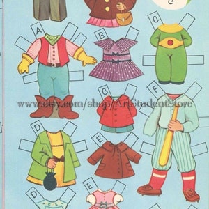 Pdf Instant, Vintage Paper Dolls Dozen Cousins 12 - Etsy