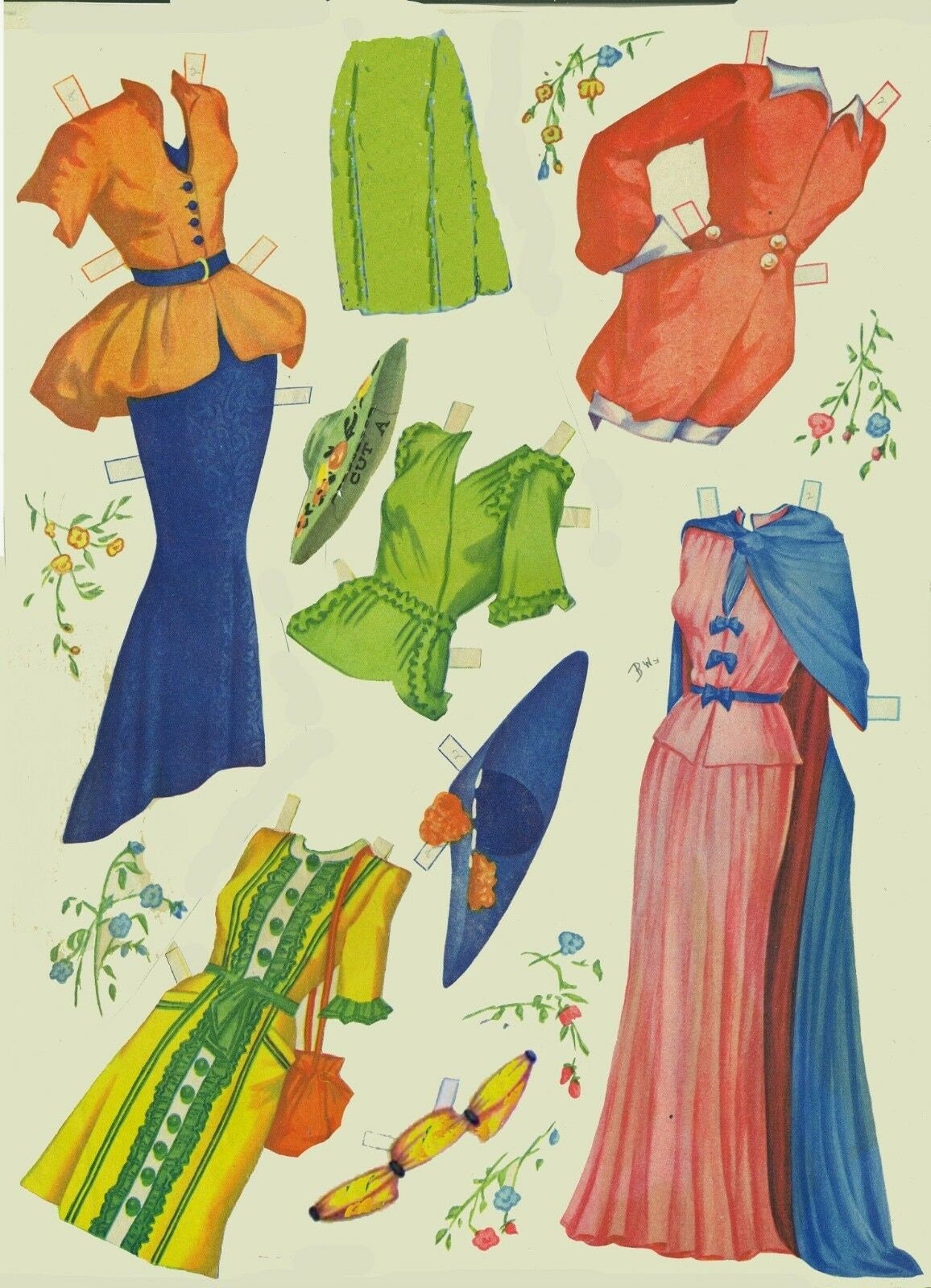 Vintage Paper Dolls Artist Modelspdf Digital Etsy