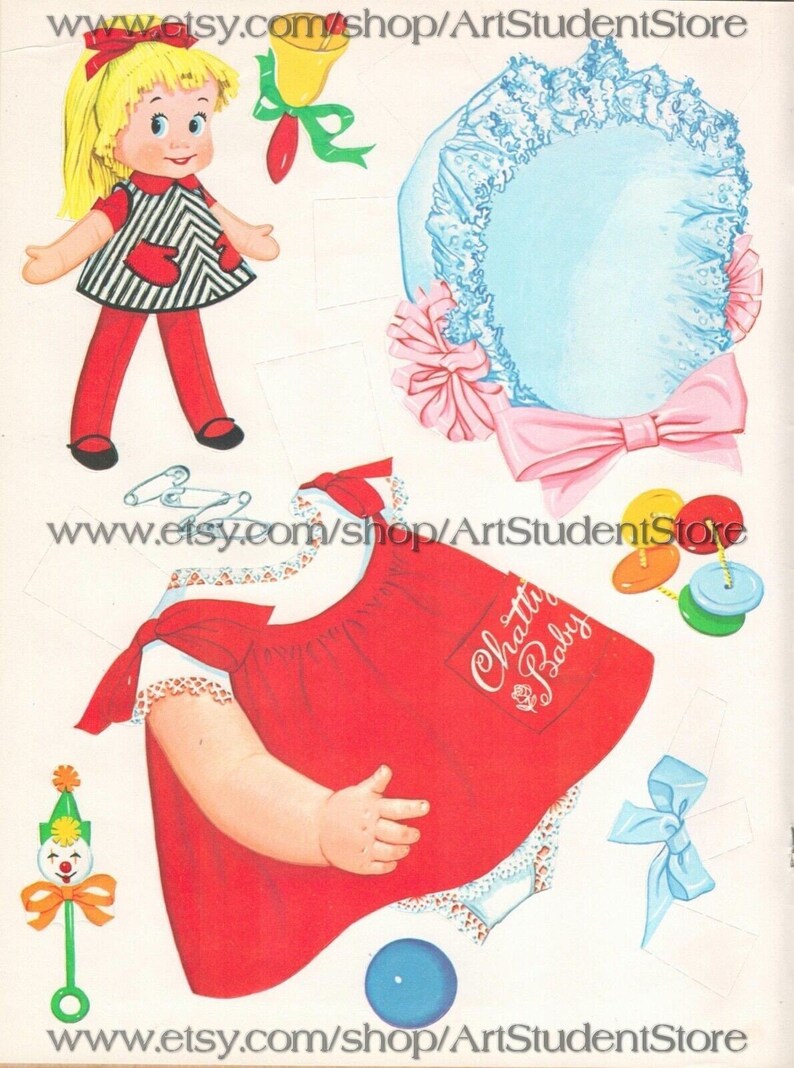 Printable Digital Pdf Vintage Paper Dolls Chatty Baby - Etsy