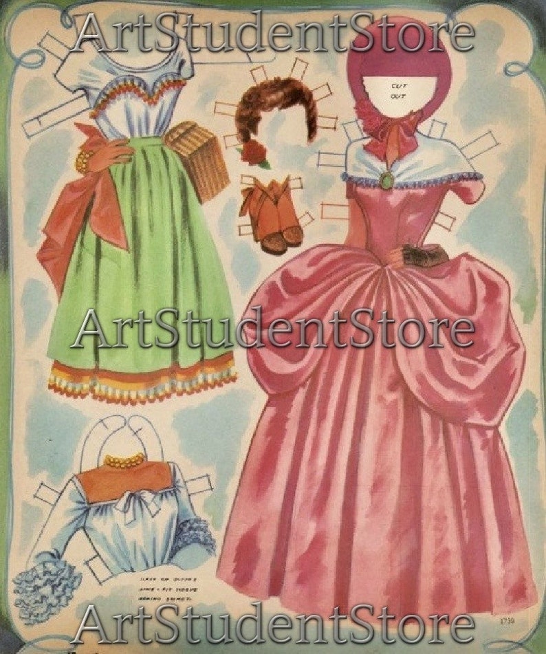 Girl Paper Doll Vintage Paper Dolls My Little Margie TV Show Etsy