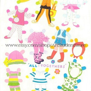 Pdf Printable Digital, Vintage Paper Dolls Winter Flatsy - Etsy