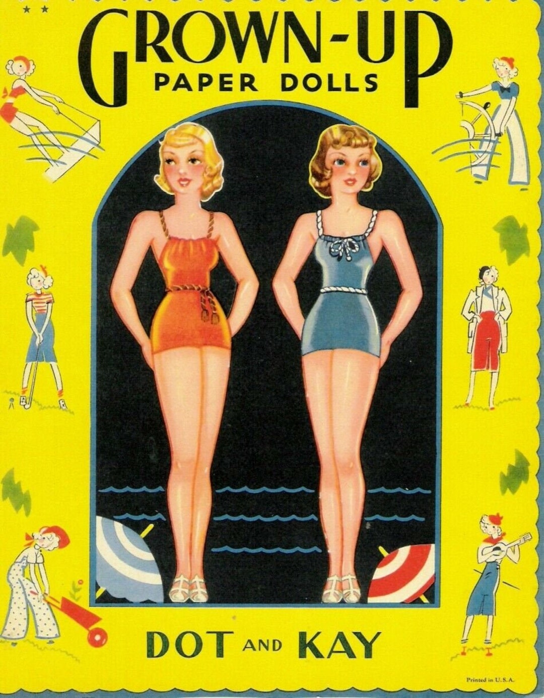 Vintage Paper Dolls, Pdf Instant, Grown-up Paper Dolls 1936 - Etsy
