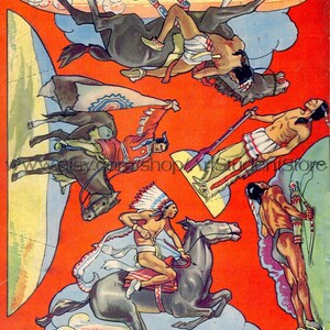 Pdf Printable Digital, Vintage Paper Cowboys and Indians - Etsy