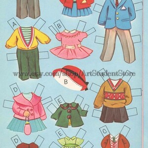 Pdf Instant, Vintage Paper Dolls Dozen Cousins 12 - Etsy