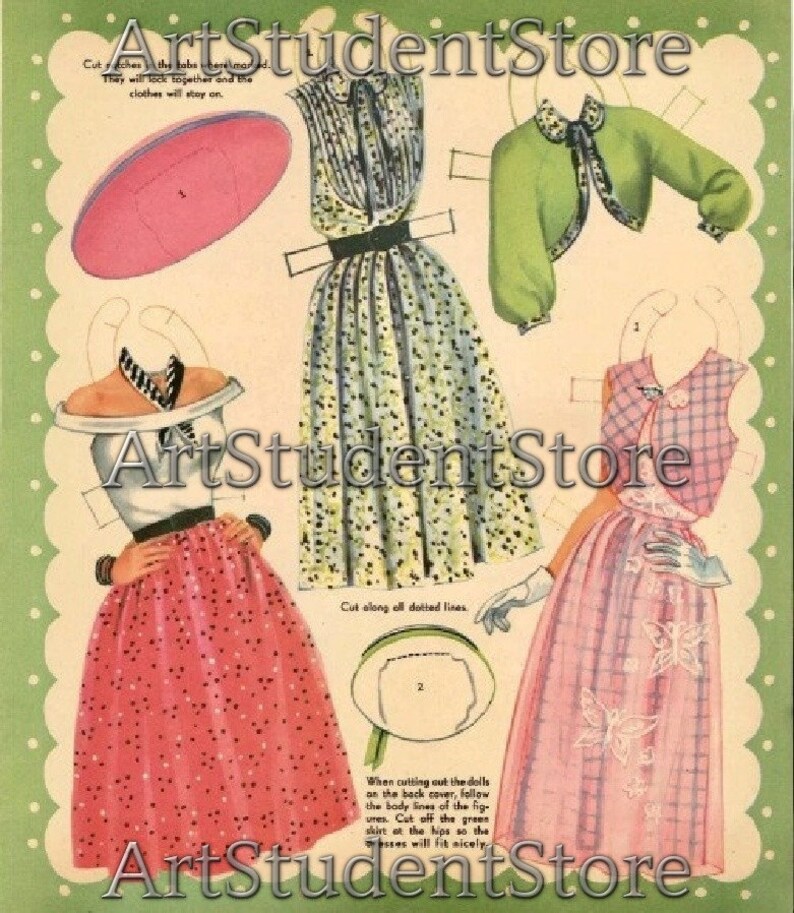Girl Paper Doll Vintage Paper Dolls My Little Margie TV Show Etsy