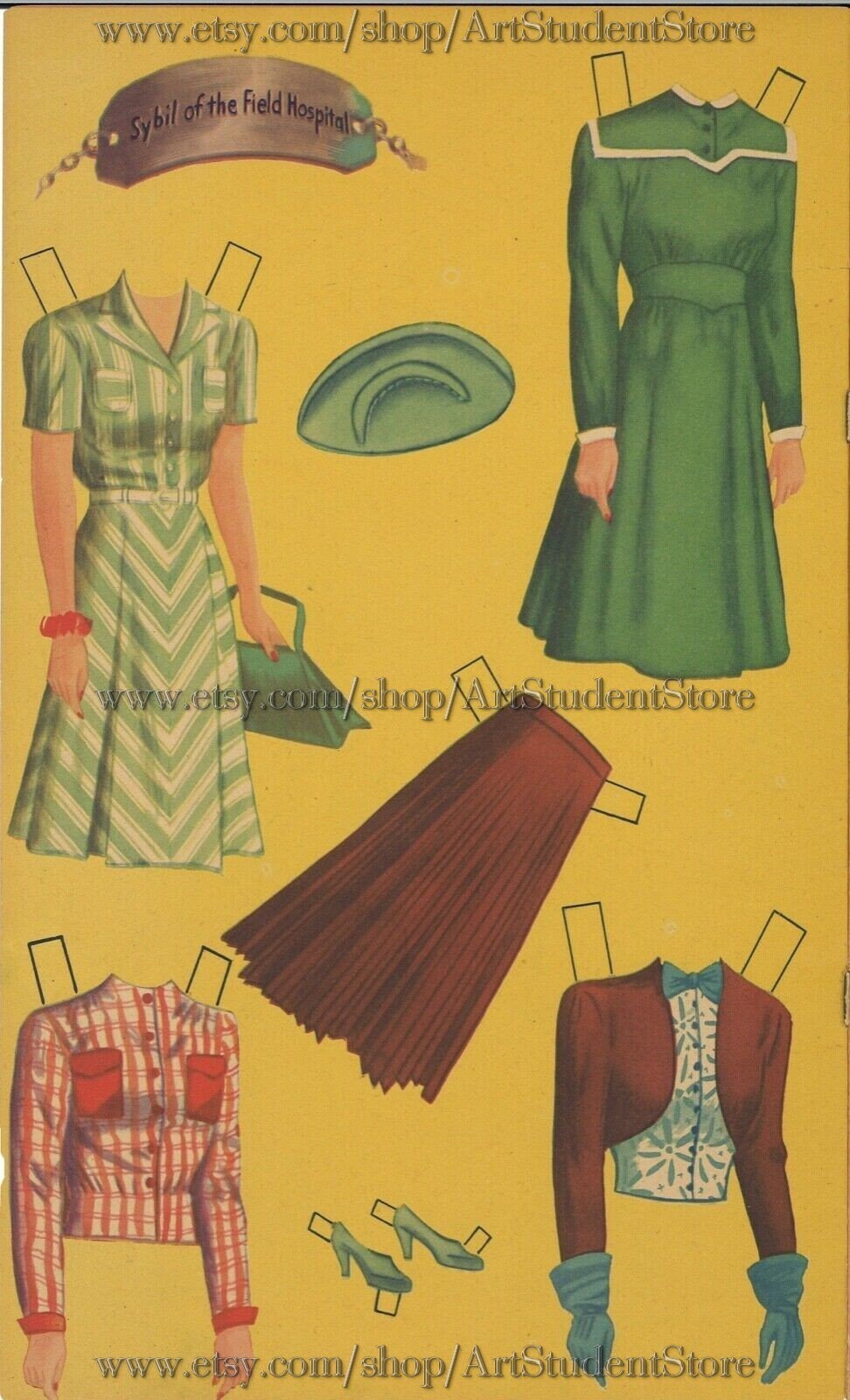 Pdf Instant Vintage Paper Dolls Girls 1942 Etsy