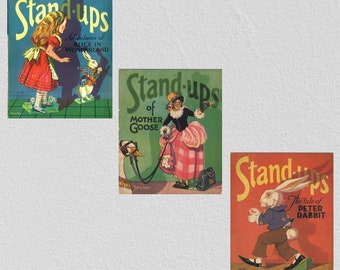 Pdf printable digital, set vintage paper dolls