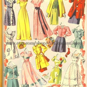 Pdf Printable Digital, Vintage Paper Dolls Sweet 16 Dolls - Etsy
