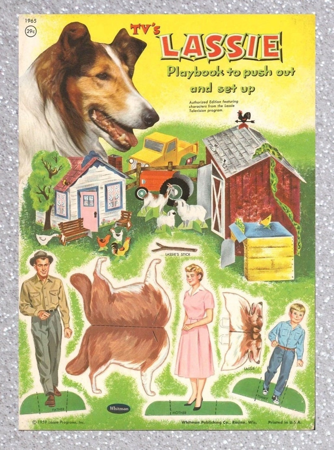 Vintage Paper Dolls Tv's Lassie Playbookdigital Pdf Etsy