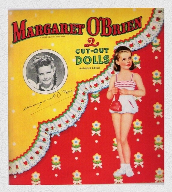 Vintage Paper Dolls Margaret O&rsquo;brien 1946printable - Etsy