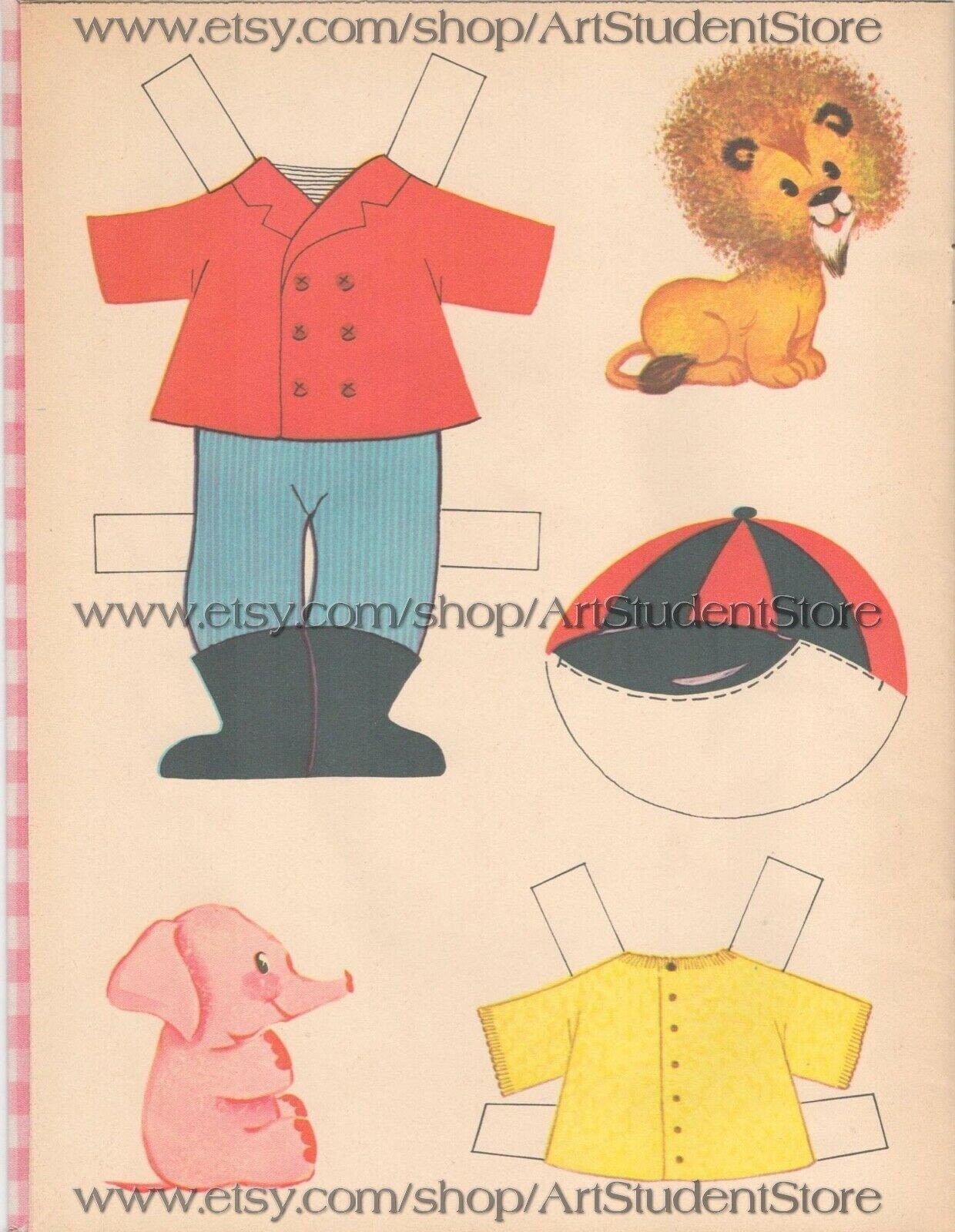 Vintage Paper Dolls Buttons Billyprintable Digital Pdf - Etsy