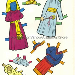 Pdf Printable Digital, Vintage Paper Dolls Bible Children - Etsy
