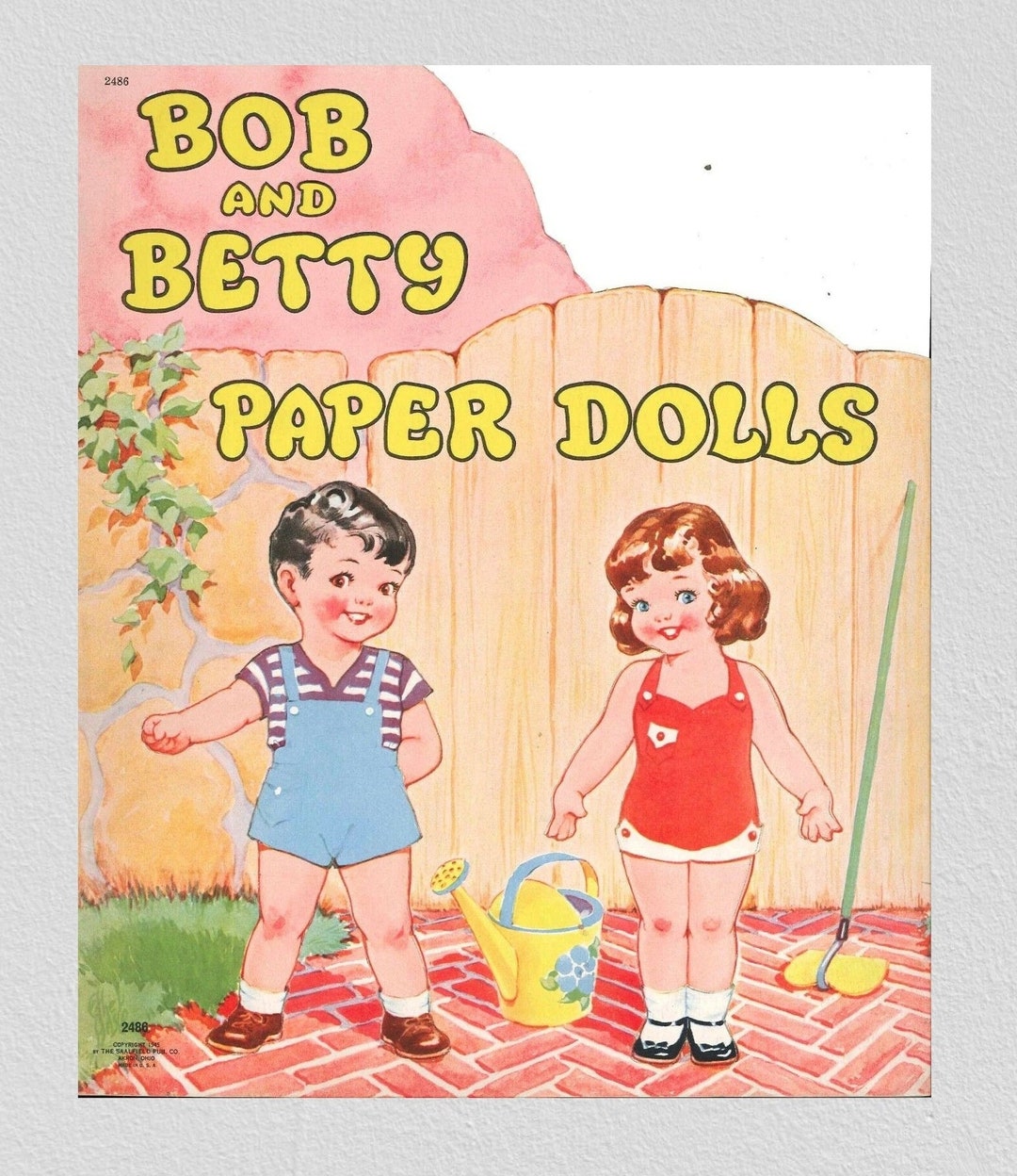 Pdf Printable Digital, Vintage Paper Dolls Betty Bob 1945 - Etsy