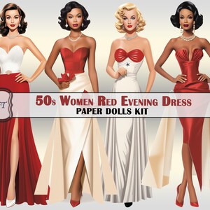 Red Carpet Dress 50s - Etsy UK
