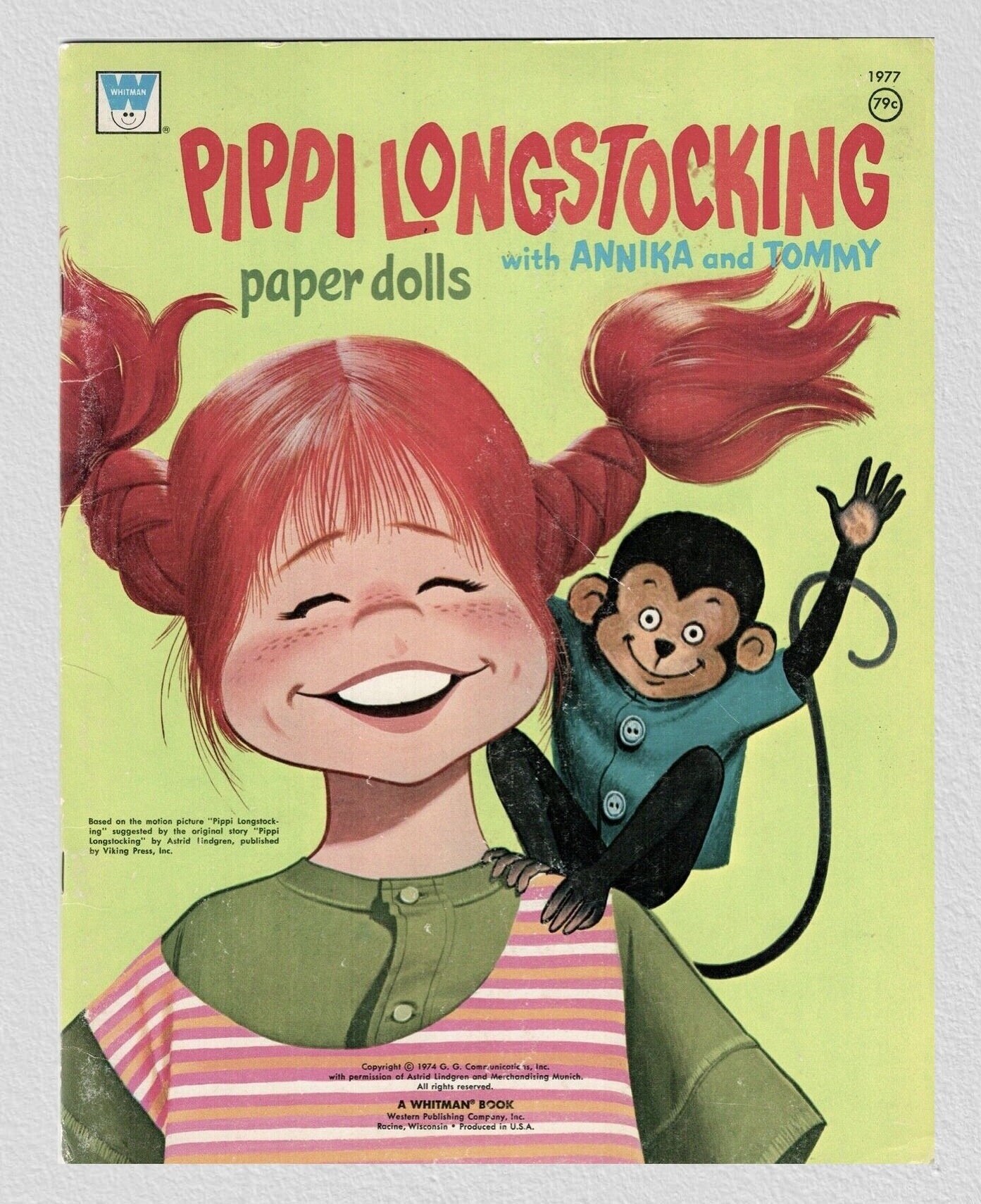 Vintage Paper Dolls Pippi Longstocking,printable Digital Pdf
