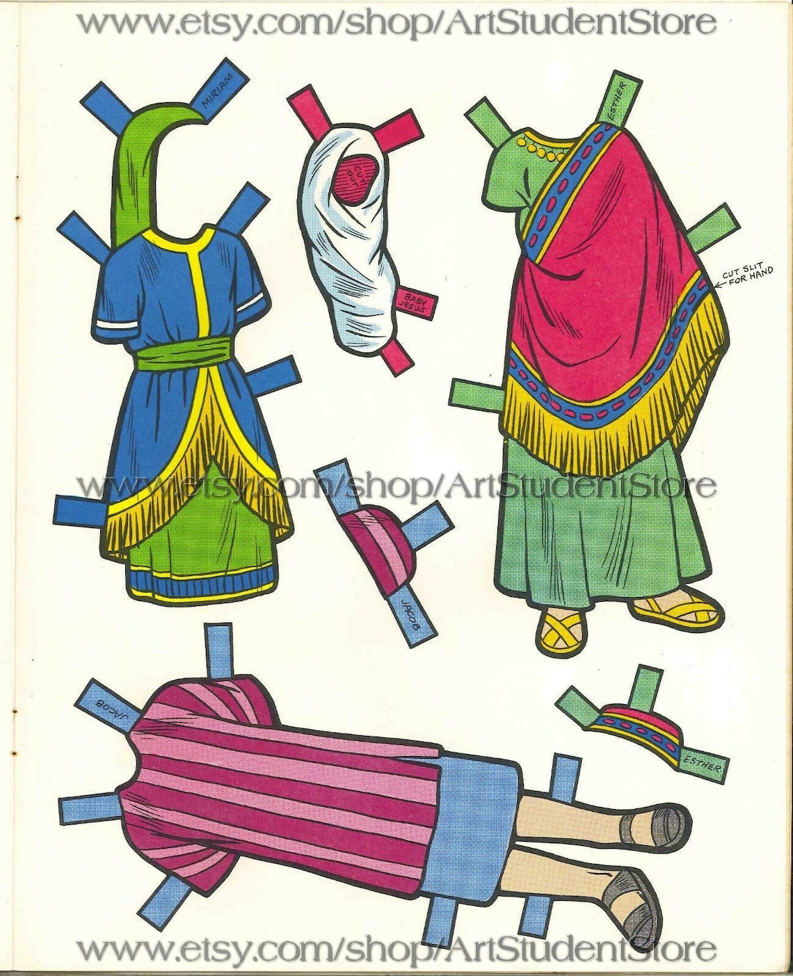 Pdf Printable Digital Vintage Paper Dolls Bible Children - Etsy