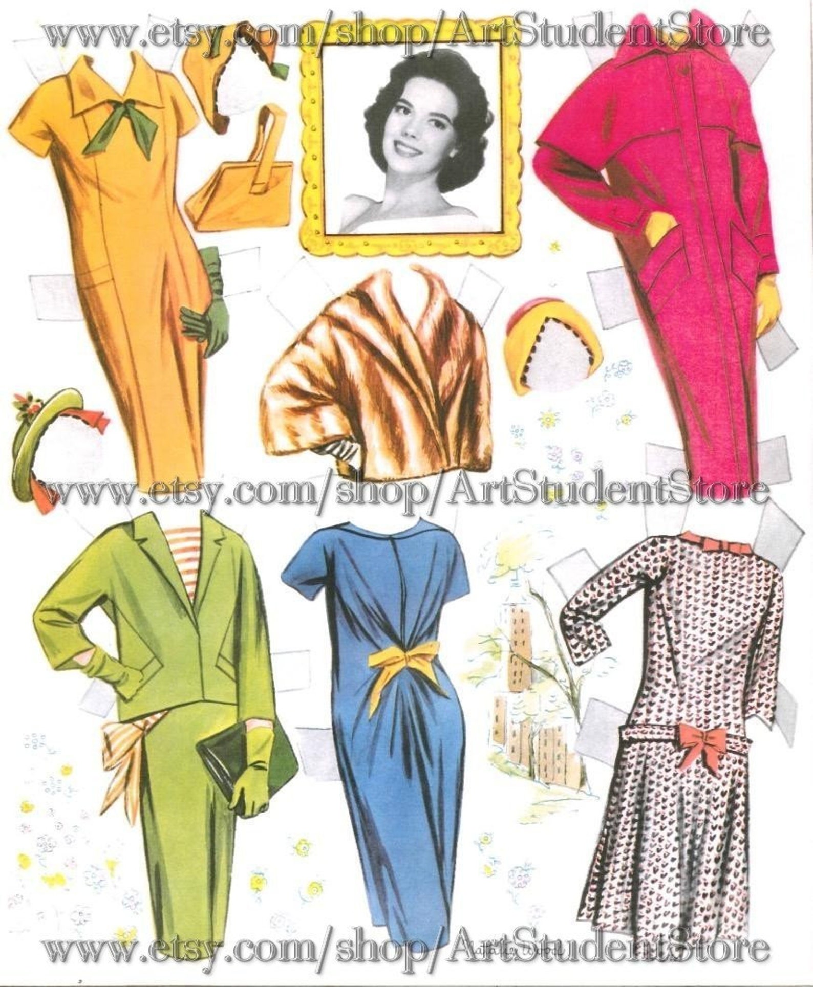 Pdf Printable Digital, Vintage Paper Dolls Movie Star - Etsy