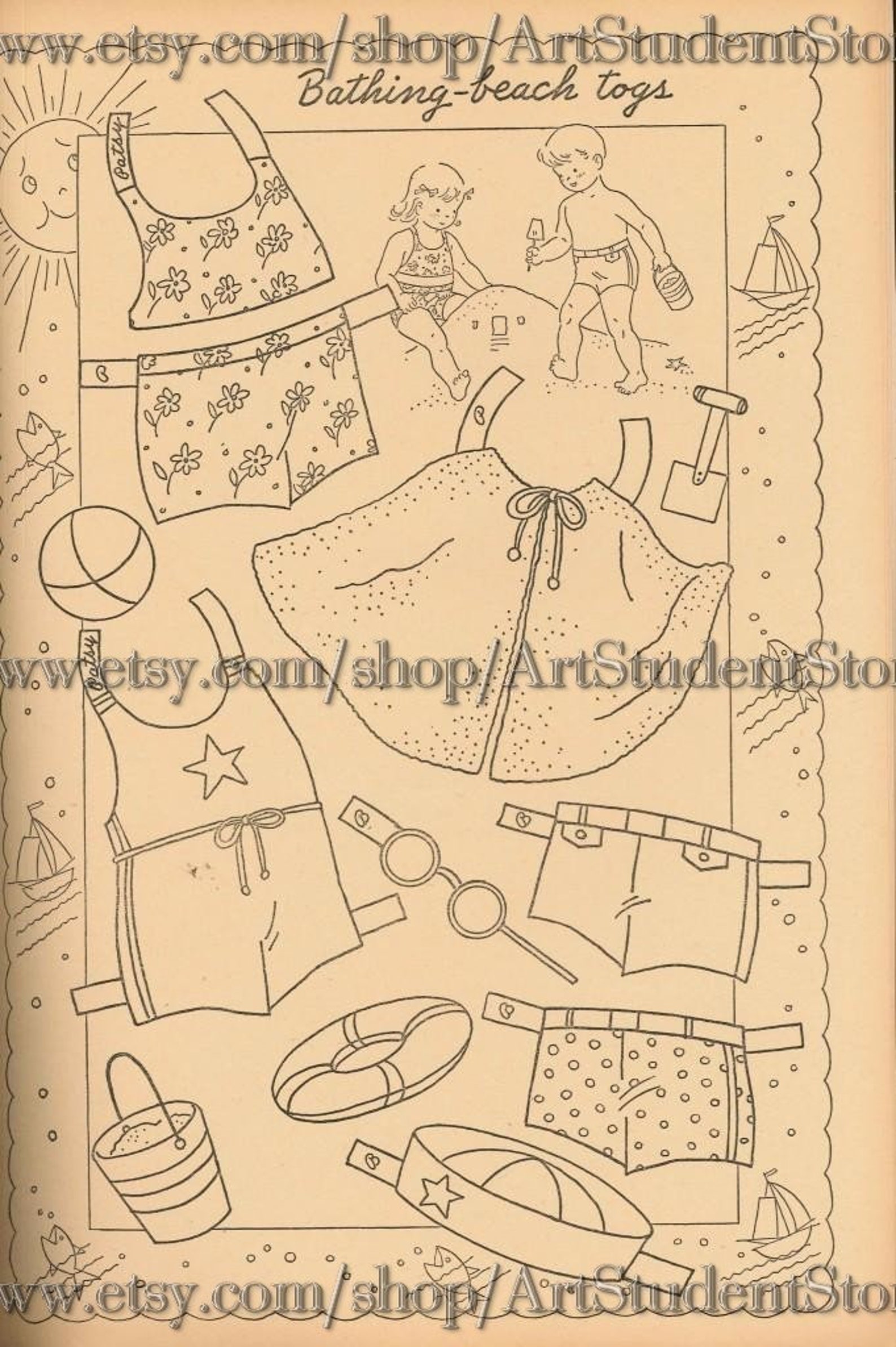 Printable Pdf Vintage Paper Make Clothes for Patsy and Tommy - Etsy