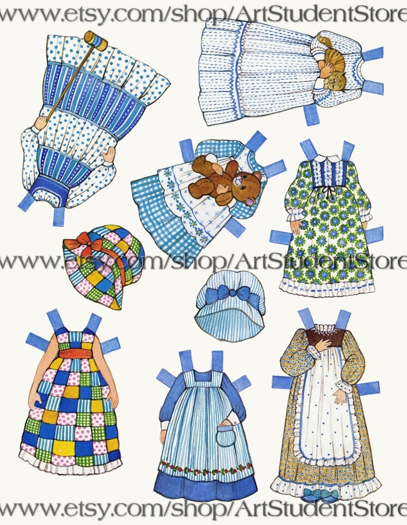Vintage Paper Dolls the Ginghams 1976 Digital Download - Etsy