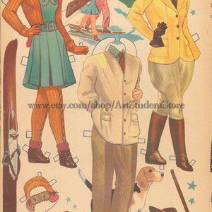 Pdf Printable Digital, Vintage Paper Dolls Miss Hollywood - Etsy