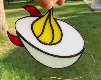 Stained Glass Deviled Egg Suncatcher Halloween