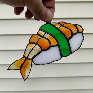 Sushi Stained Glass Suncatcher Art