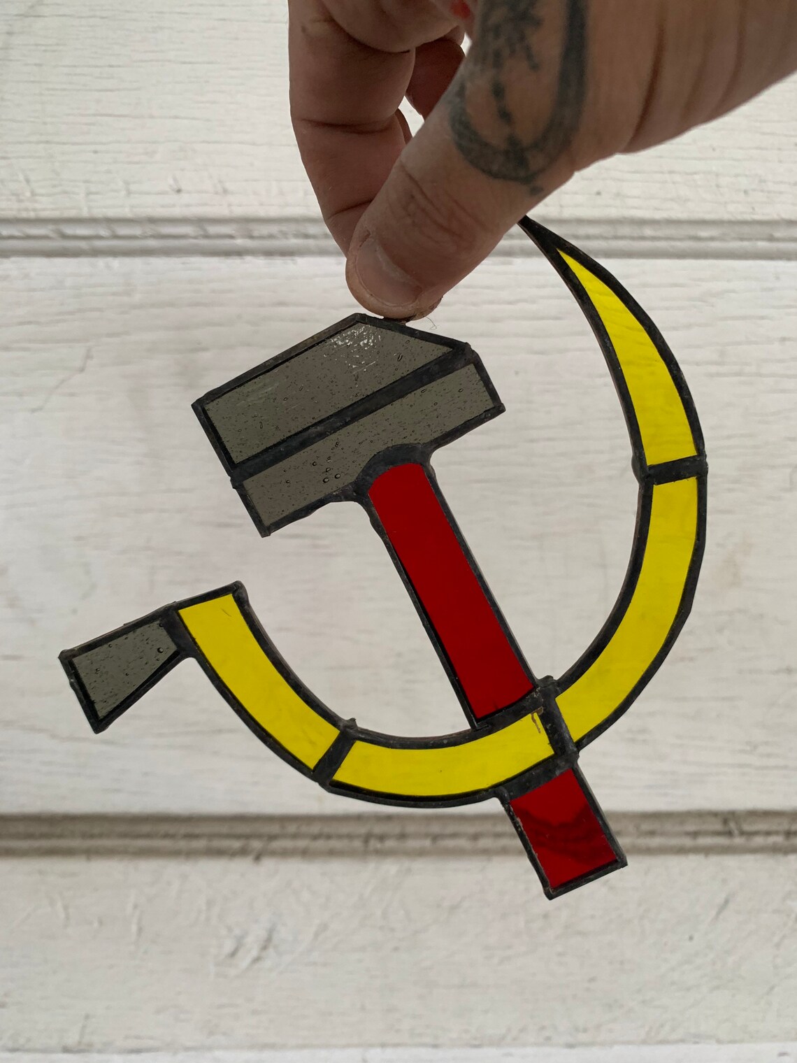 Stained Glass Hammer and Sickle Suncatcher Etsy