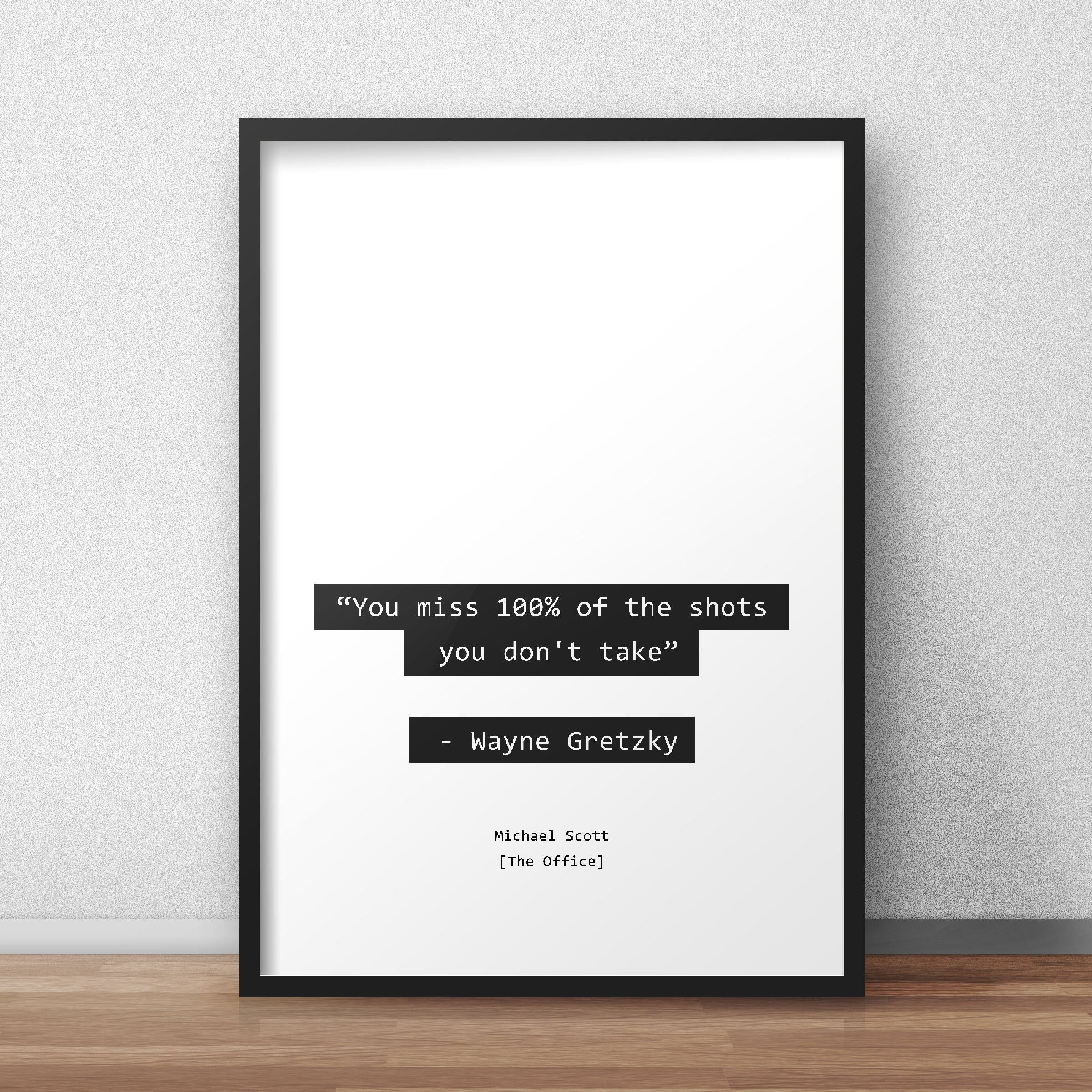 Wayne Gretzky Inspirational Quote on Print. See more at www