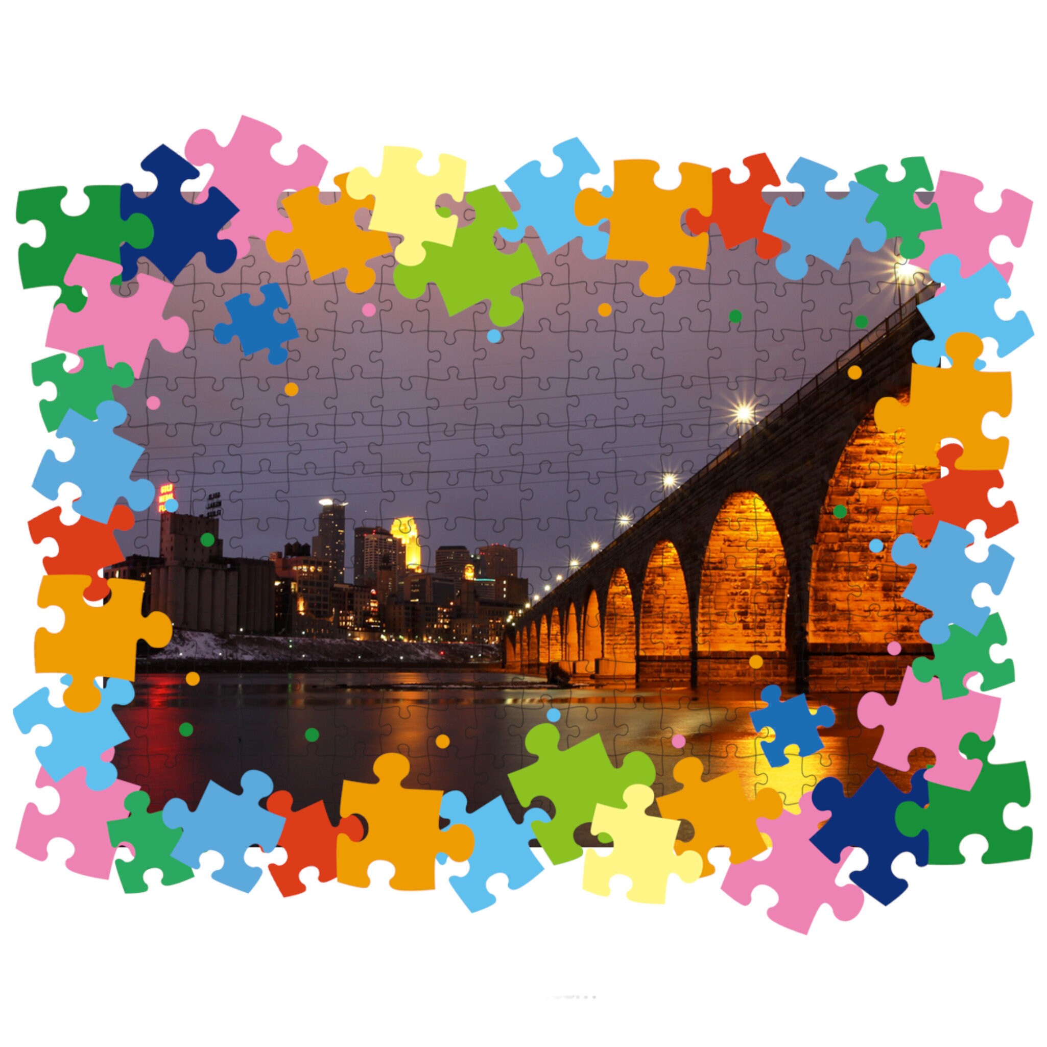 Minneapolis puzzle 252 piece jigsaw puzzle 10x14 inch Puzzle Etsy