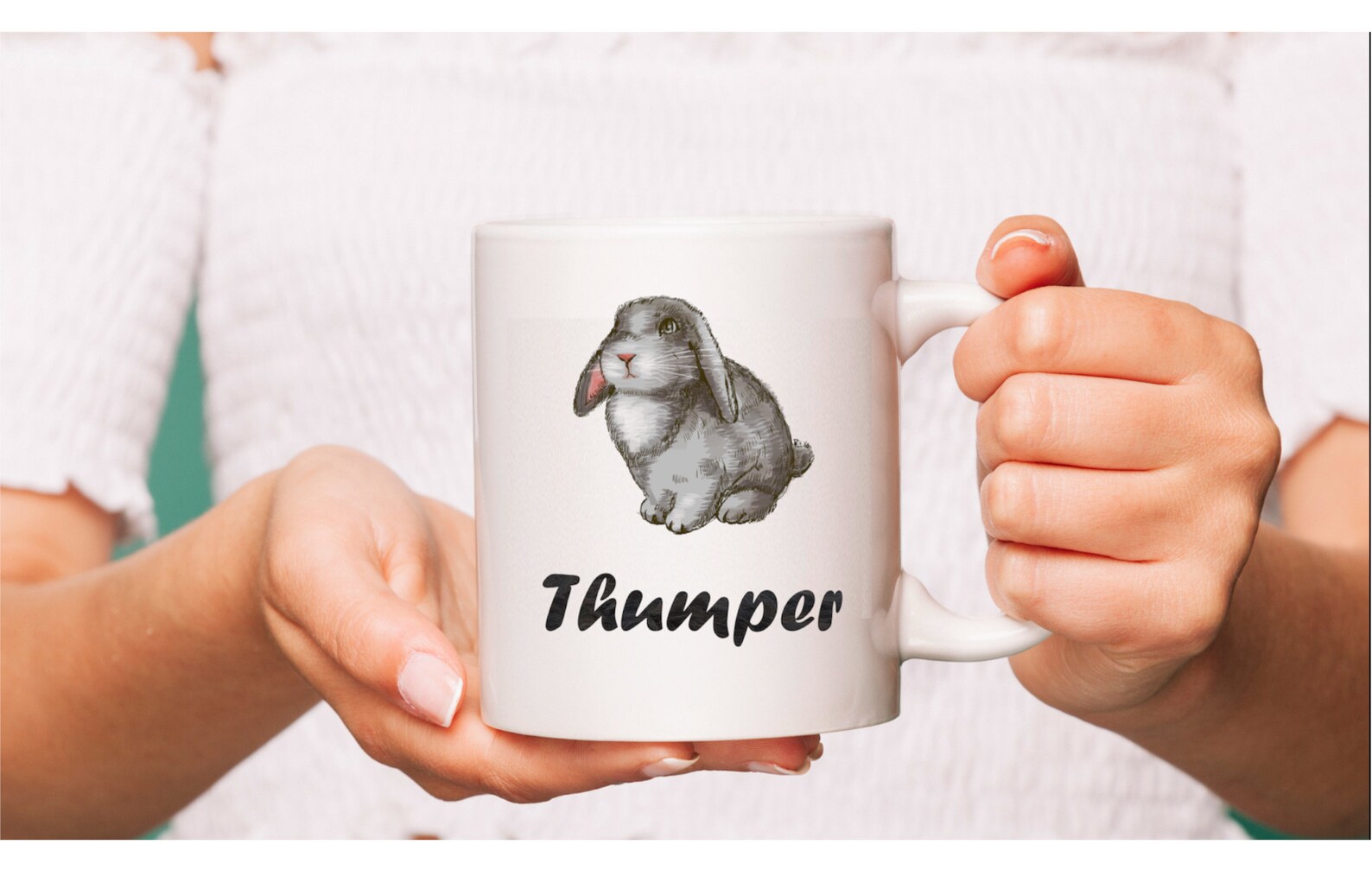 Personalized Rabbit Mug Custom Rabbit Mug Personalised Etsy
