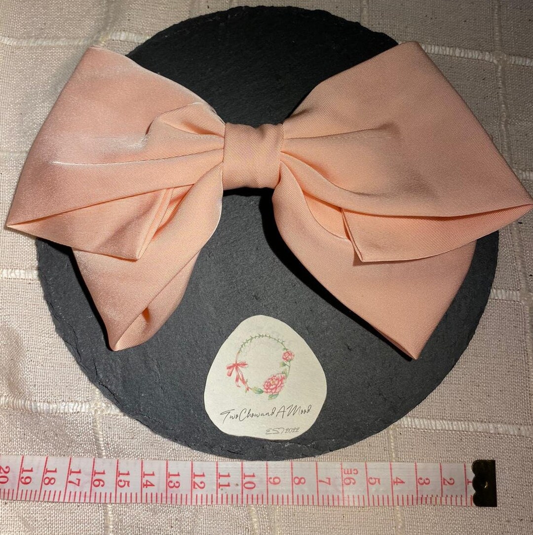 Oversized Bow Hair Clip/vintage Blue Hair Clip/french Bow Hair Clip