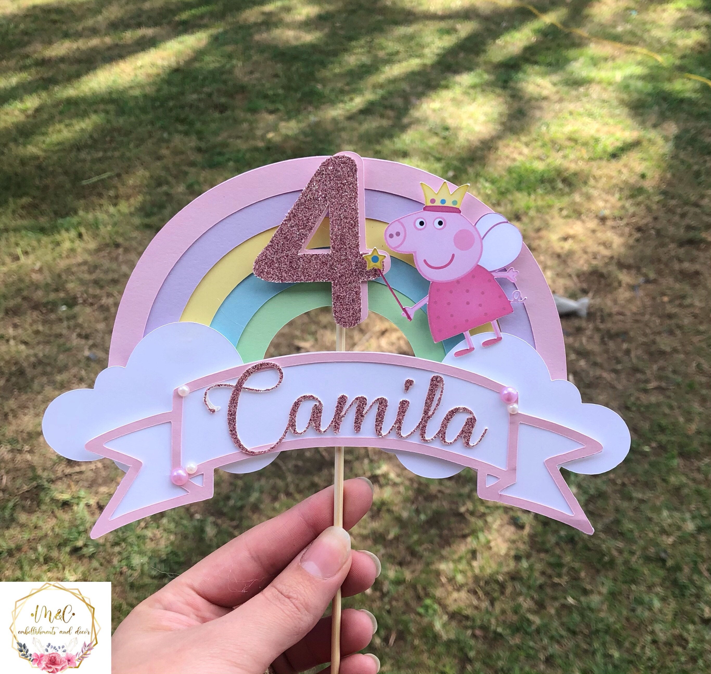 Casa Peppa Pig Topper  Peppa pig stickers, Peppa pig cake topper