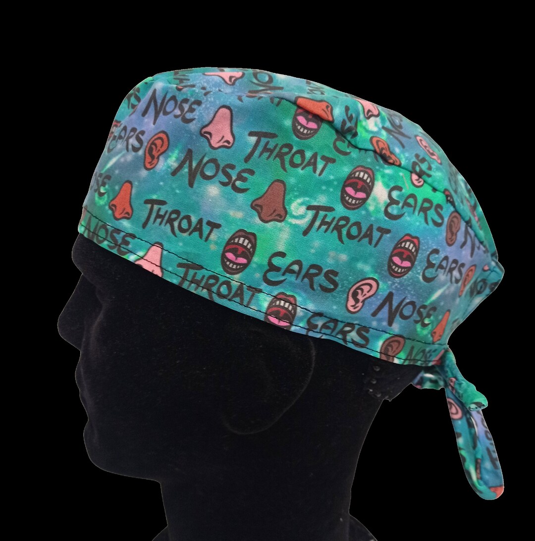 ENT Ears Nose Throat Theatre Scrub Cap Personalised Scrub Cap surgeon