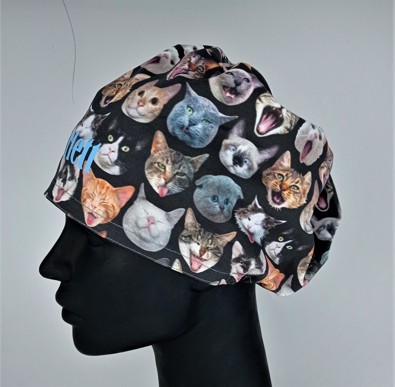 Crazy Cats Scrub Cap Custom Scrub Cap Brain Scrub Cap Etsy UK