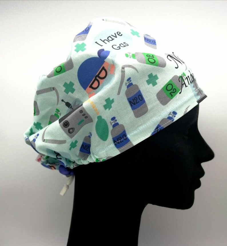 Anaesthetist Personalised Scrub Cap Custom Scrub Cap Gas Etsy