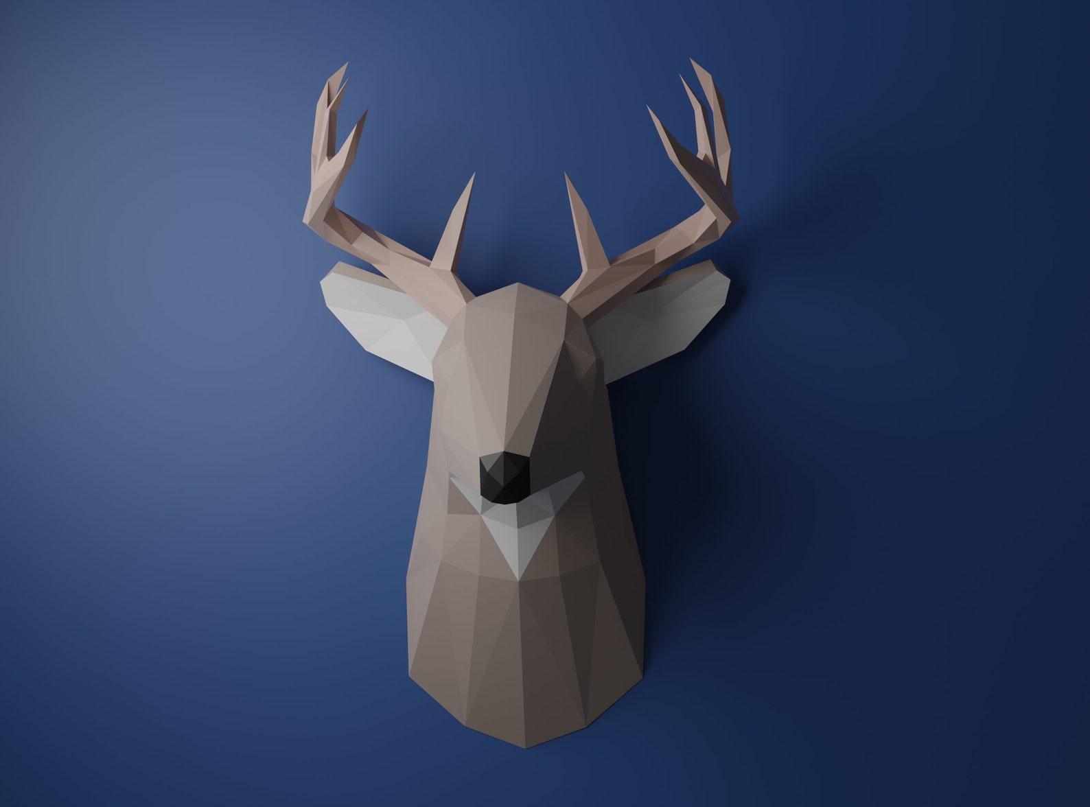 Deer Origami 3D White Tailed Deer Paper Craft PDF Template Etsy