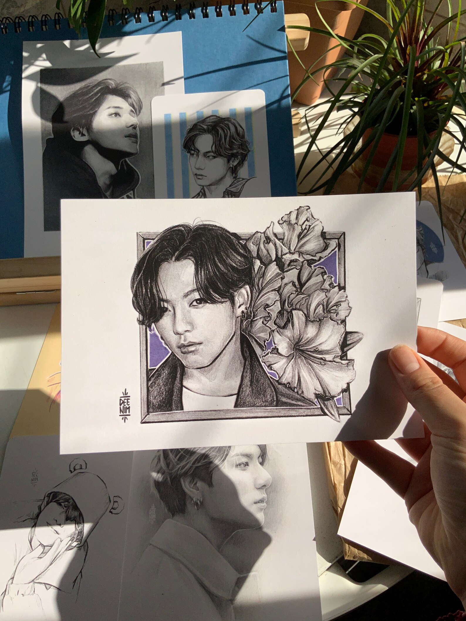 BTS JK Jungkook Birth Flower / A5 Art Print Etsy