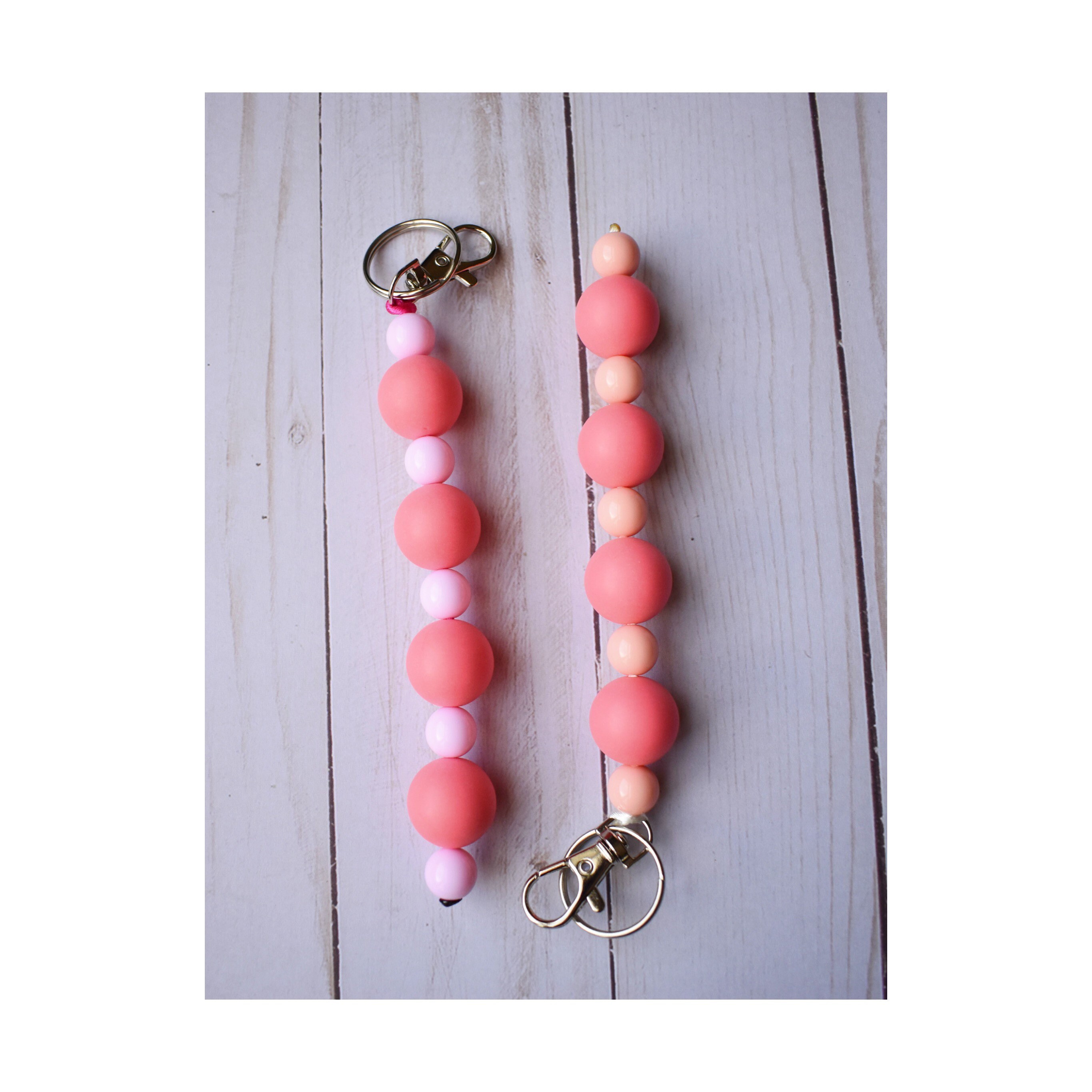 Bubblegum Bead Keychain Pink Keychain Acrylic Keychain Etsy