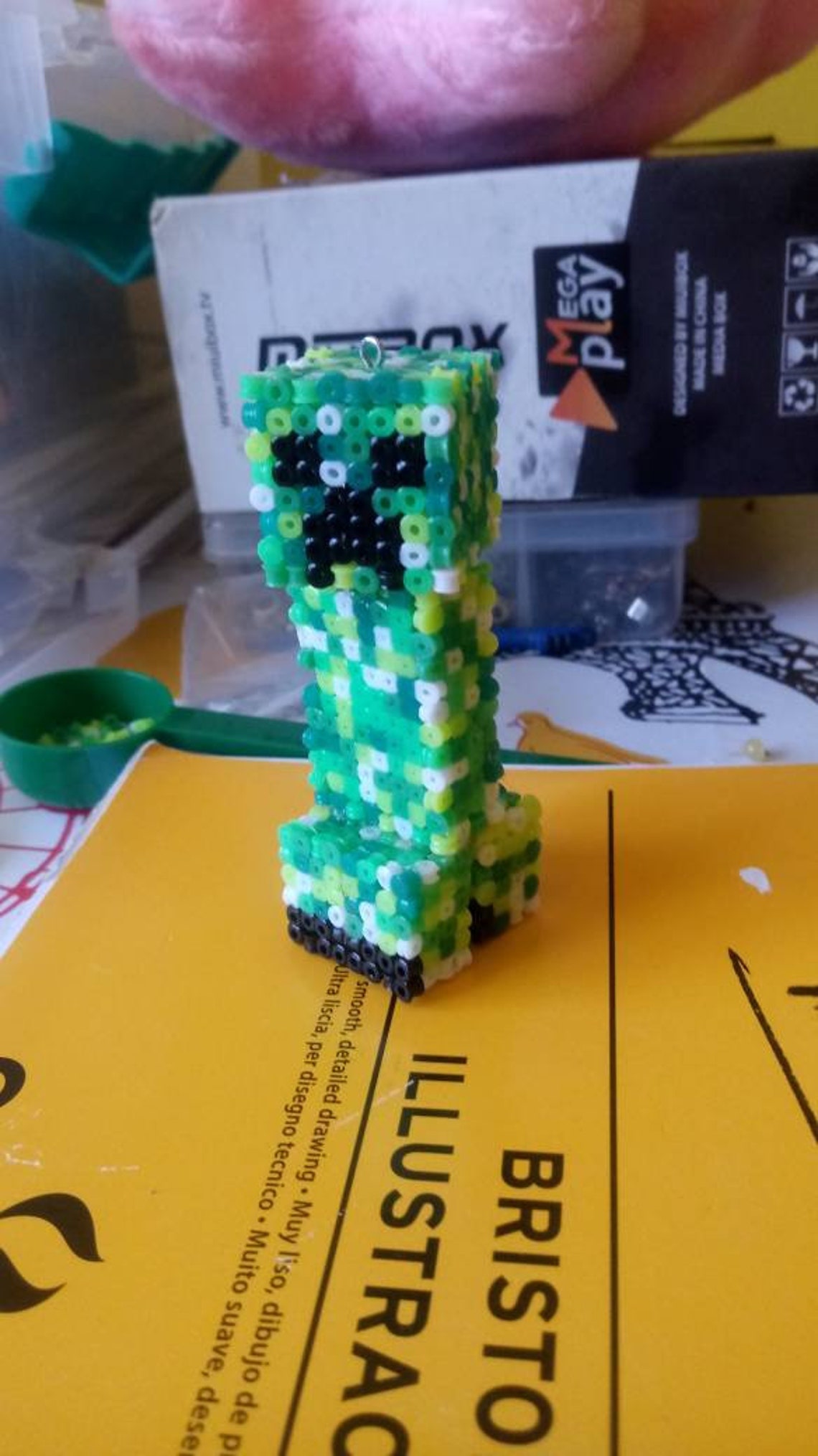 Minecraft Creeper hama beads 3d figure Etsy