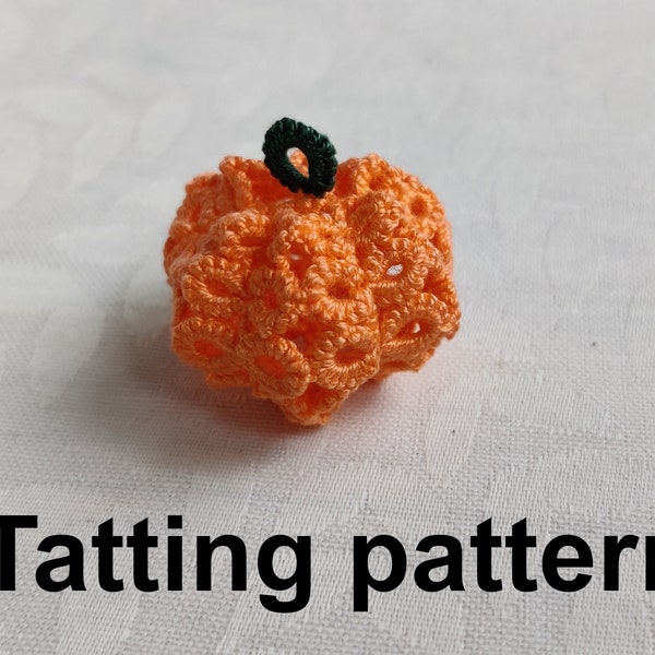 3D pumpkin PDF tatting pattern