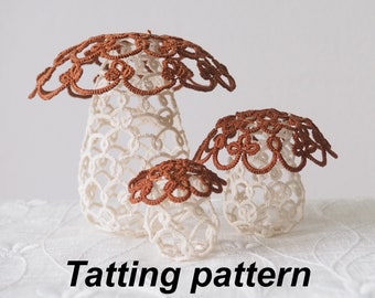 Porcini family tatting PDF pattern