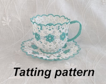 Flower Tea tatting PDF pattern