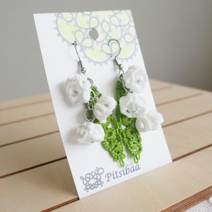 Lily of the valley lace earrings
