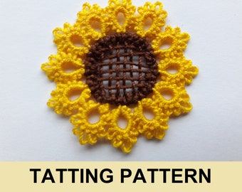 Sunflower tatting PDF pattern