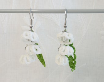 Lily of the valley lace earrings